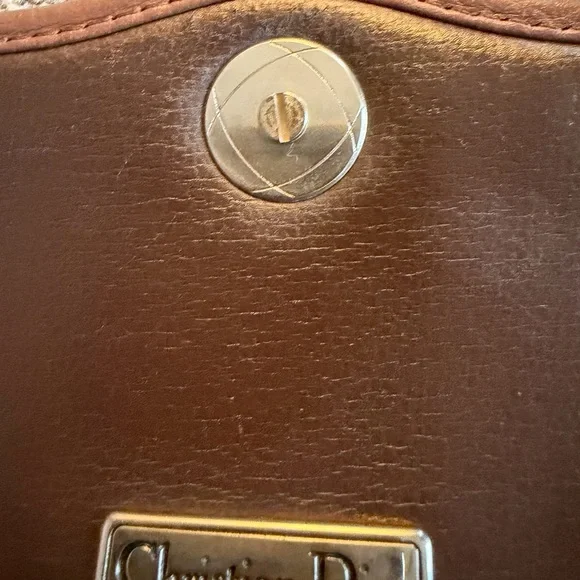 Vintage Dior Brown Leather cross body bag with COA in pictures - Picture 7 of 12